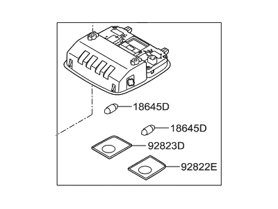 Hyundai 92820-2V000-TX Overhead Console Lamp Assembly