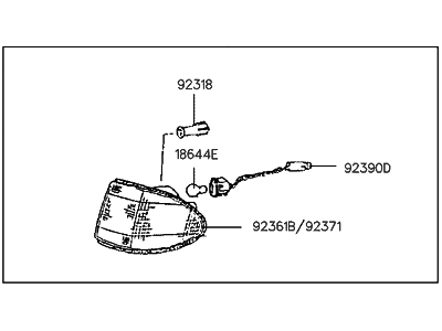 Hyundai 92304-33050 Lamp Assembly-Front Combination,RH