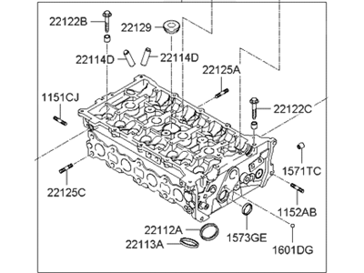 Hyundai Sonata Cylinder Head - 5Q01M-25A01-A