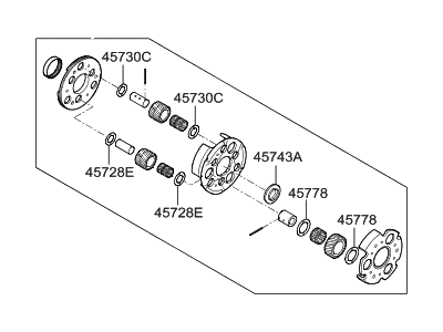 Hyundai 45760-26500 Carrier Assembly-PLANETRAY,Ctr