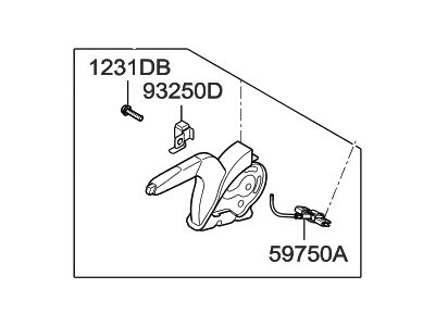 Hyundai 59710-2V200 Lever Assembly-Parking Brake