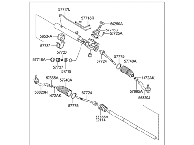 2008 Hyundai Genesis Rack And Pinion - 57700-3M300