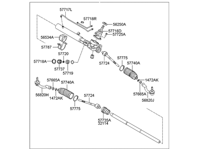 Hyundai Genesis Rack And Pinion - 57700-3M300