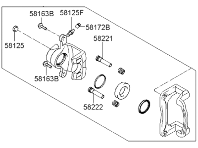 2005 Hyundai Sonata Brake Caliper - 58311-3KA00