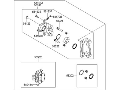 2006 Hyundai Sonata Brake Caliper Bracket - 58230-3K000