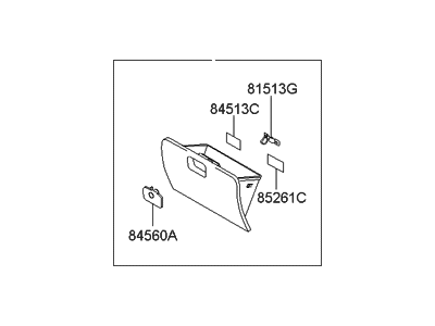 Hyundai 84510-2D500-SO Housing-Glove Box