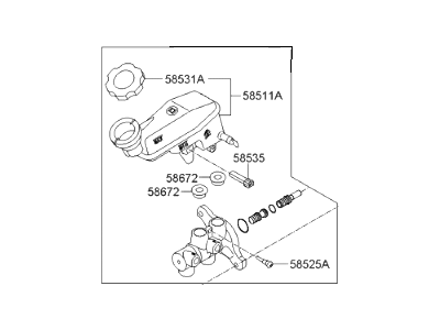 Hyundai 58510-3Y400 Cylinder Assembly-Brake Master