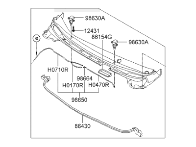 Hyundai 86150-3X500 Cover Assembly-Cowl Top