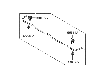 2008 Hyundai Santa Fe Sway Bar Kit - 55510-2B000