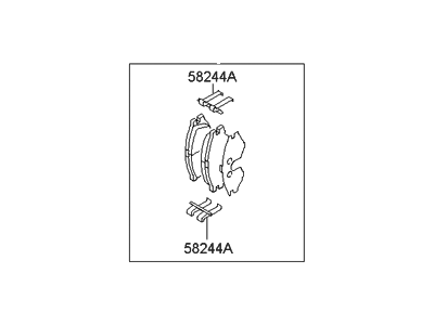 Hyundai Santa Fe Brake Pad Set - 58302-26A00