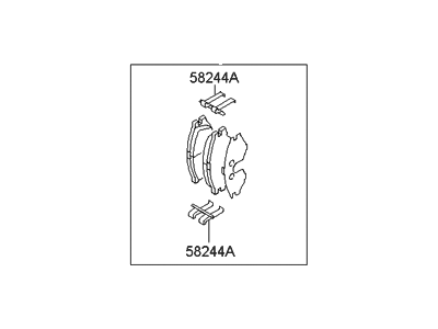 Hyundai S5830-226A1-0NA Car Care Rear Disc Brak Pad Kit