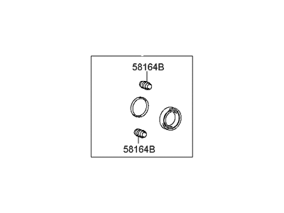 Hyundai 58202-26A00 Seal Kit-Rear Disc Brake