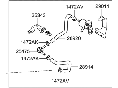 2020 Hyundai Elantra Canister Purge Valve - 29015-03AA0