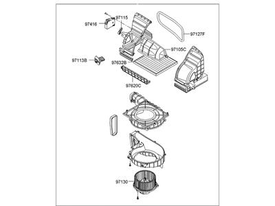 Hyundai 97206-1E102 Blower Unit
