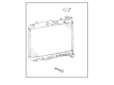 1990 Hyundai Scoupe Radiator - 25310-24000