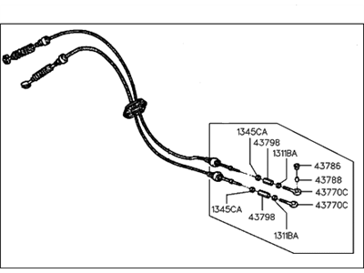 Hyundai 43794-29010 Manual Transmission Lever Cable Assembly