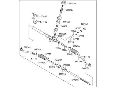 Hyundai 56500-4Z050 Gear Assembly-Steering