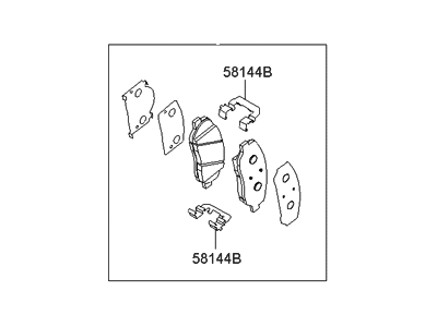 Hyundai 58101-3MA10 Front Disc Brake Pad Kit