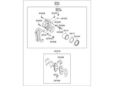 Hyundai Equus Brake Caliper - 58130-3N010