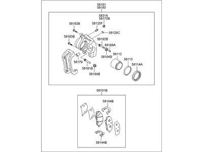 2011 Hyundai Genesis Brake Caliper - 58130-3M700