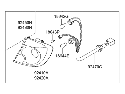 Hyundai 92402-25520 Lamp Assembly-Rear Combination,RH