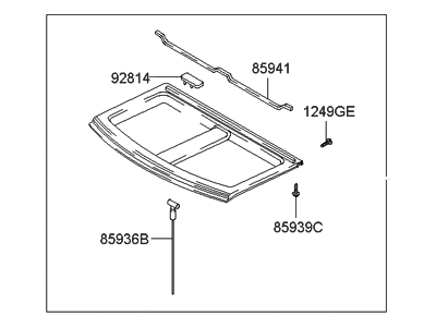 Hyundai 85930-2D000-LT Trim Assembly-Covering Shelf Center