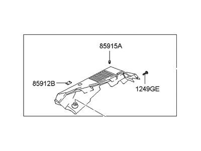 Hyundai 85910-2D000-ZE Trim Assembly-Cover Shelf Side LH