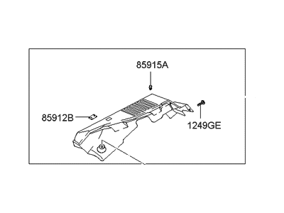 Hyundai 85920-2D000-OH Trim Assembly-Cover Shelf Side RH