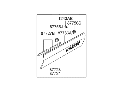 Hyundai 87721-2E000 Garnish Assembly-Front Door LH