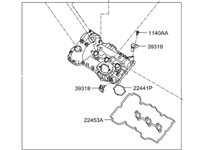 Hyundai 22410-3C750 Cover Assembly-Rocker,LH