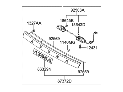 Hyundai 87360-3L520 Garnish Assembly-Back Panel