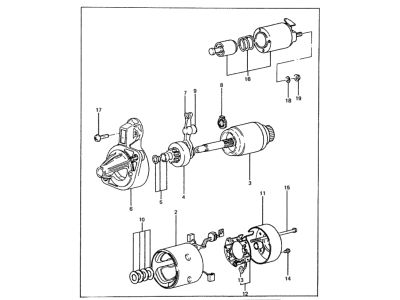 1985 Hyundai Excel Starter Motor - 36100-11140