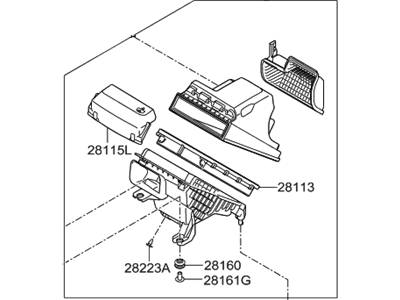 Hyundai Sonata Hybrid Air Filter Box - 28110-E6100