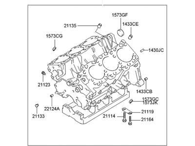 Hyundai 21100-23710 Block Assembly-Cylinder