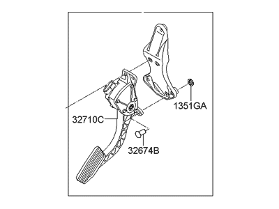 Hyundai 32700-2B110 Pedal Assembly-Accelerator