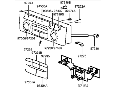 Hyundai Sonata A/C Switch - 97270-38100-CA