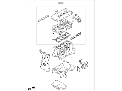 Hyundai 20910-2CA01 Gasket Kit-Engine Overhaul
