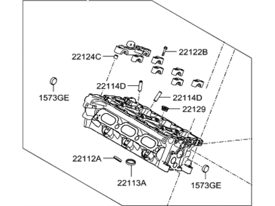 2010 Hyundai Genesis Cylinder Head - 22110-3CGB1