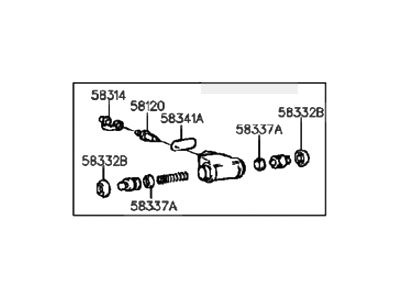 1991 Hyundai Excel Wheel Cylinder - 58380-24003