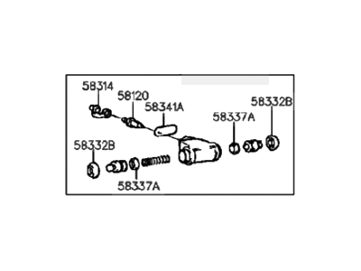 1992 Hyundai Excel Wheel Cylinder - 58380-24003