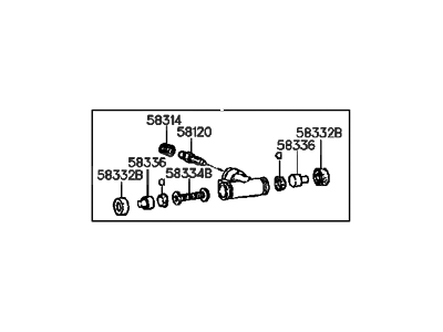 1990 Hyundai Excel Wheel Cylinder - 58330-23300