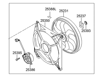 Hyundai Santa Fe Fan Motor - 25380-26300