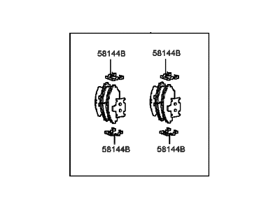 Hyundai 58101-38A50 Front Disc Brake Pad Kit