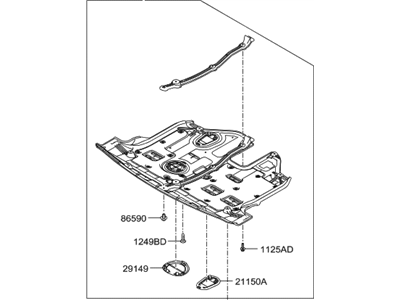 Hyundai 29110-4Z000 Panel Assembly-Under Cover