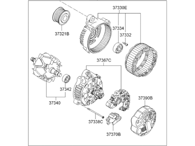 Hyundai Alternator - 37300-2G400