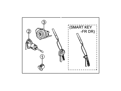 2006 Hyundai Veracruz Door Lock Cylinder - 81905-3J020