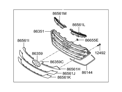 Hyundai Santa Fe Sport Grille - 86350-2W010