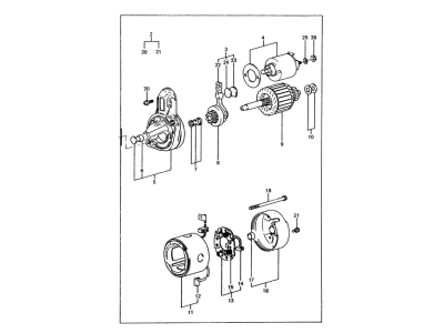 1985 Hyundai Excel Starter Motor - 36100-21730