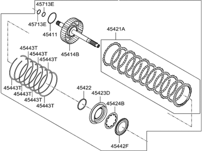 Hyundai 45410-26600 Clutch Assembly-35R