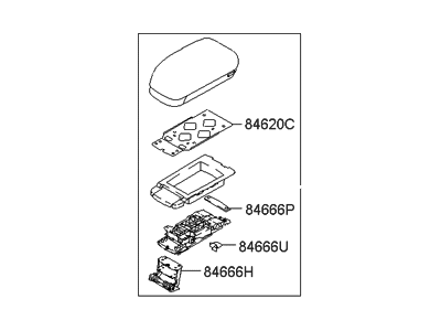 Hyundai 84660-2E105-WK Console Armrest Assembly